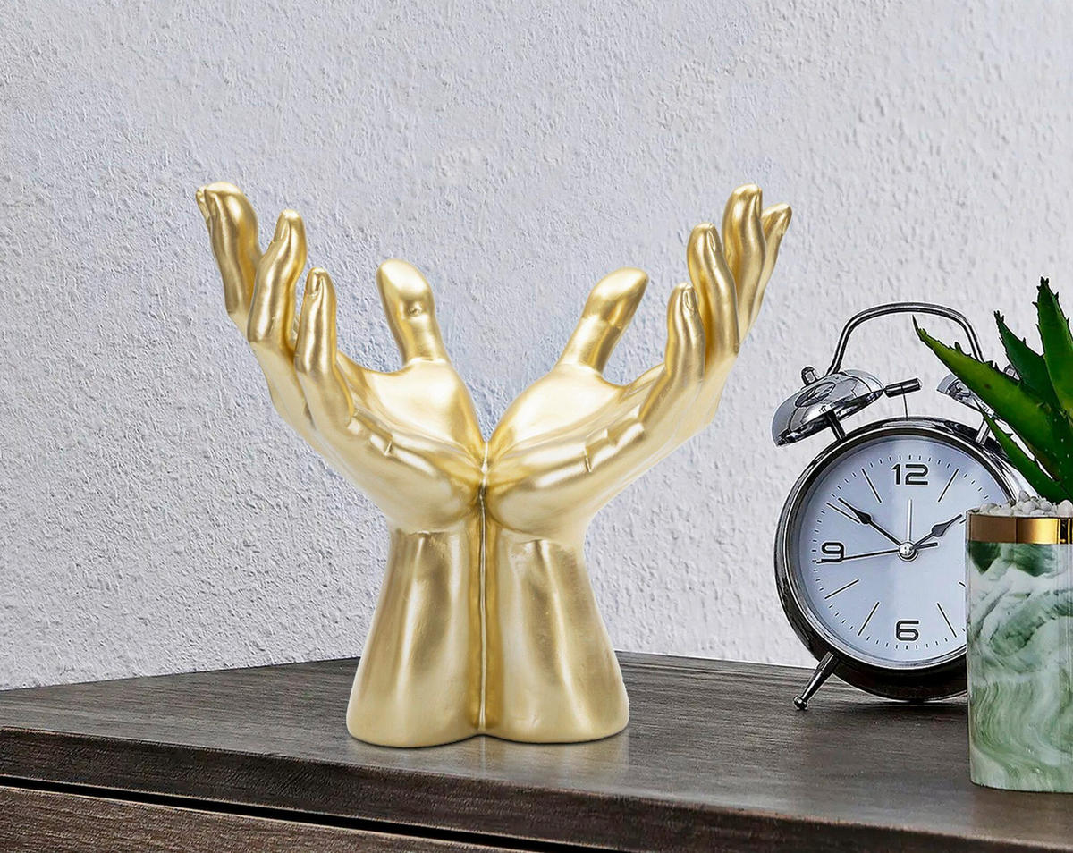 SKULPTUR - Goldfarben, Basics, Kunststoff (25/24/15cm)