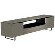 LOWBOARD  210/51/45 cm  - Schwarz/Grau, Design, Glas/Holzwerkstoff (210/51/45cm) - Moderano