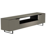 LOWBOARD Grau, Schwarz  210/51/45 cm  - Schwarz/Grau, Design, Glas/Holzwerkstoff (210/51/45cm) - Moderano