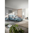 BOXSPRINGBETT 180/200 cm  in Hellblau  - Alufarben/Hellblau, KONVENTIONELL, Textil (180/200cm) - Dieter Knoll