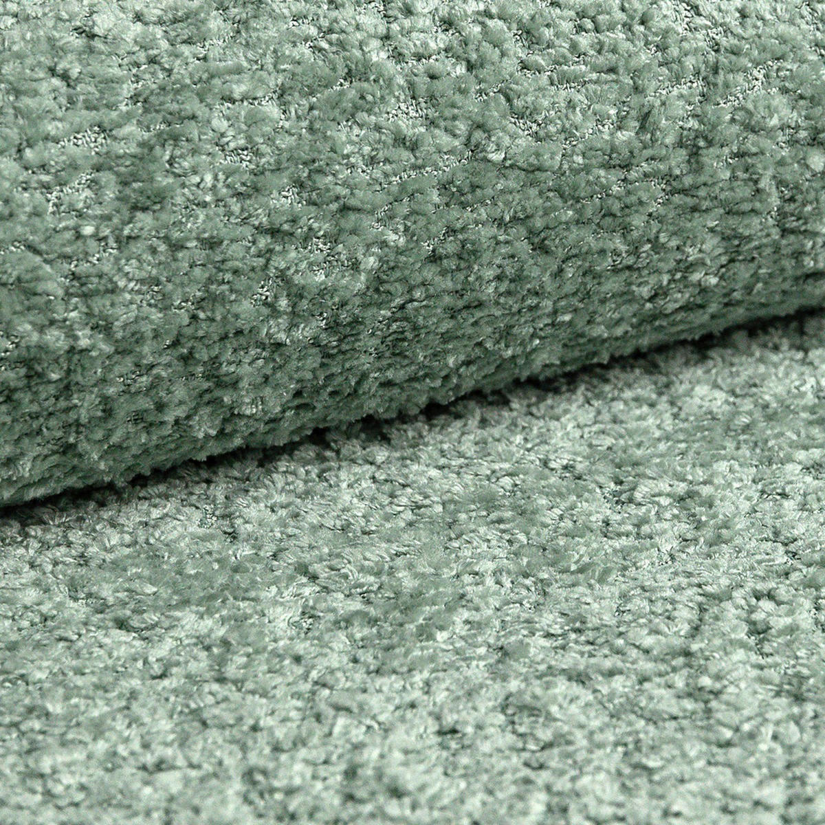 BIGSOFA Chenille Mintgrün  - Schwarz/Mintgrün, MODERN, Kunststoff/Textil (235/73/103cm) - Carryhome
