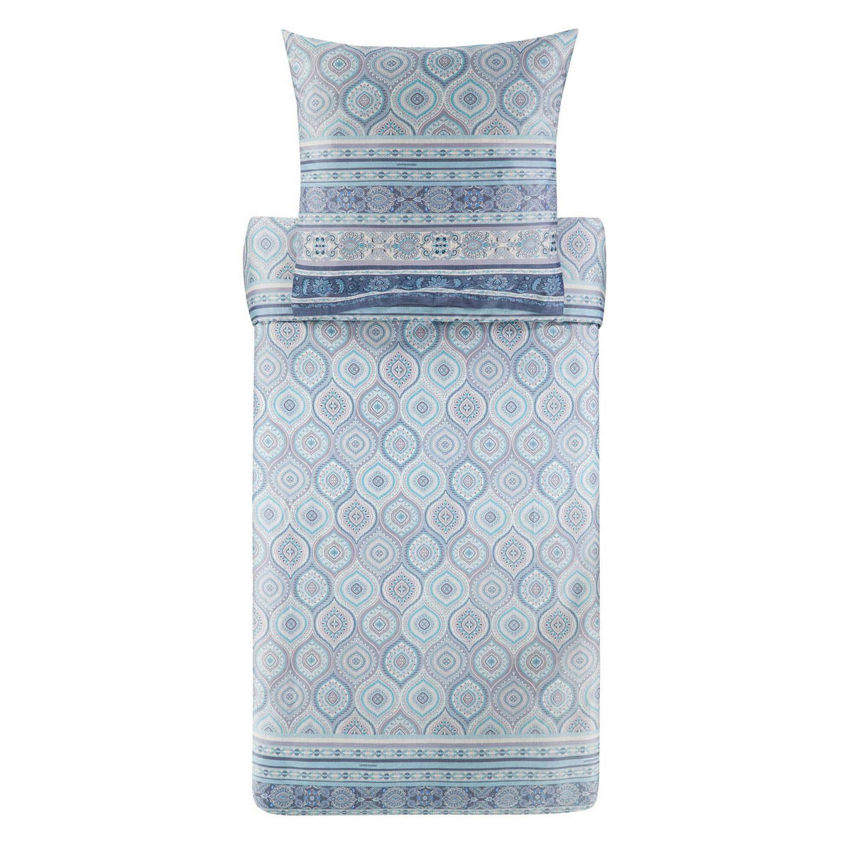 POSTELJNINA HANBURY 140/200 cm saten pastelno modra  - pastelno modra, Basics, tekstil (140/200cm) - Bassetti