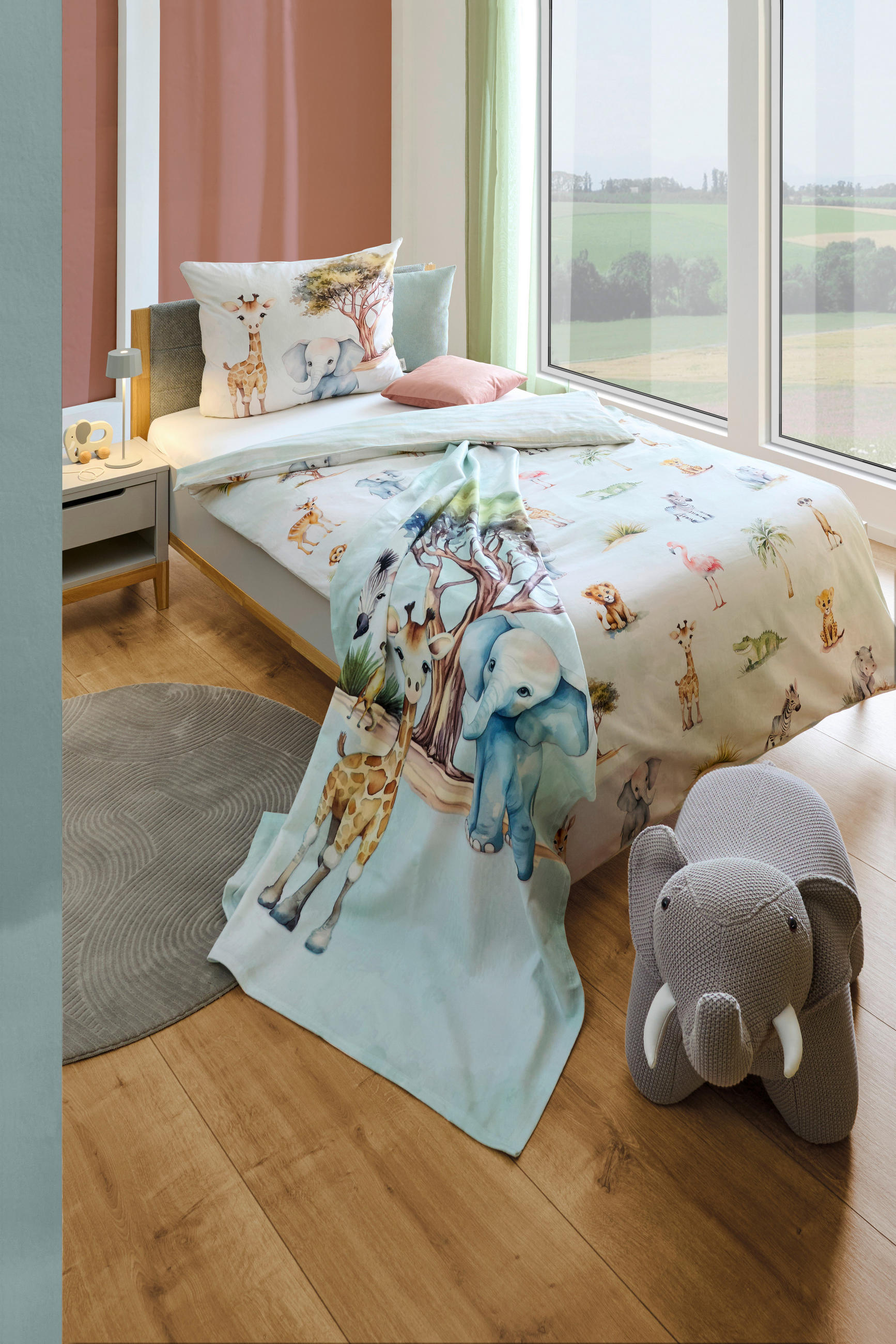 DEČJA POSTELJINA SAFARI 140/200 cm renforcé tkanina  - Osnovno, tekstil (140/200cm)