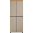 AKTENSCHRANK 81/197/40 cm  - Eichefarben/Grau, MODERN, Holzwerkstoff (81/197/40cm) - Novel