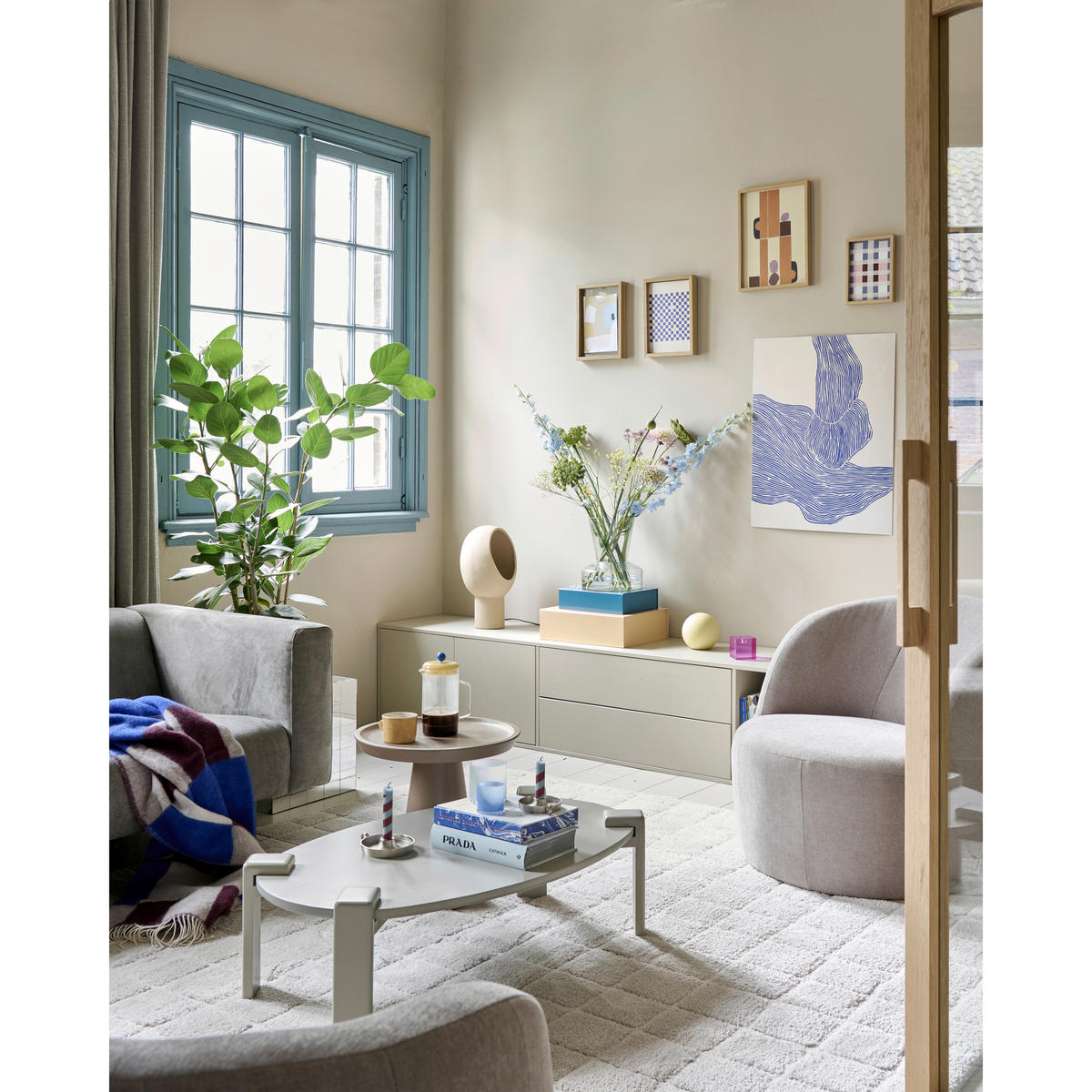 LOWBOARD Settle down 200/45/44 cm 2 Schublade(n) stehend  - Grau, Design, Holz (200/45/44cm) - Livetastic