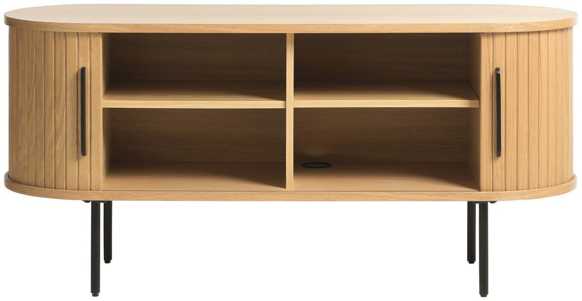 LOWBOARD  in 120/56/40 cm  - Eichefarben/Schwarz, Trend, Holz/Holzwerkstoff (120/56/40cm) - Xora