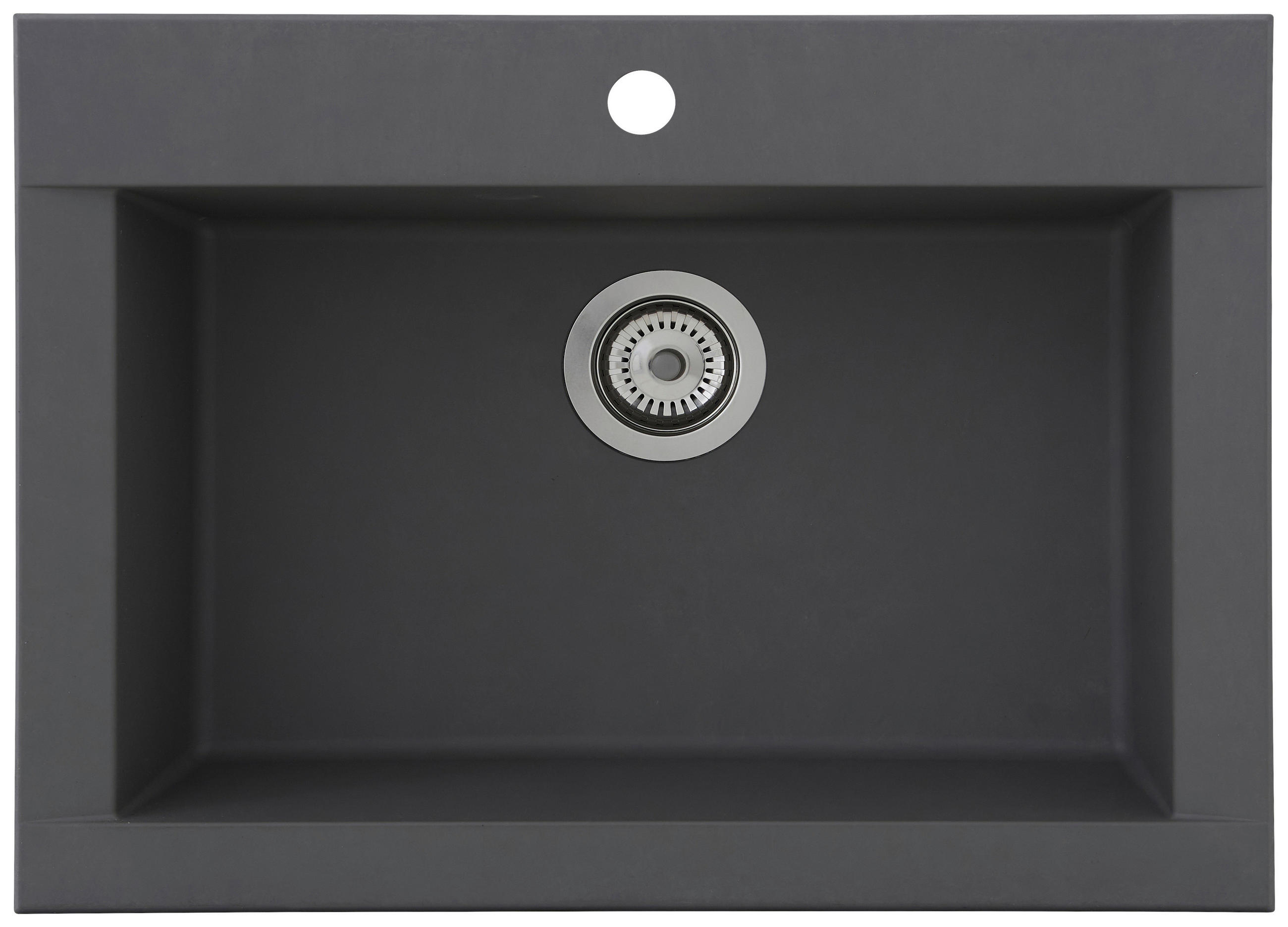 SPÜLE 1712OHIO66X50G  - Grau, Trend, Glas/Kunststoff (66/21/50cm) - Respekta