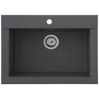 SPÜLE 1712OHIO66X50G  - Grau, Trend, Glas/Kunststoff (66/21/50cm) - Respekta