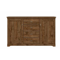 COMODĂ 153/93/44,50 cm  - argintiu/culoare lemn stejar, Design, plastic/metal (153/93/44,50cm) - Cantus