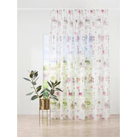 Perdea Confecționată transparent  - roz aprins, Basics, textil (140/260cm)
