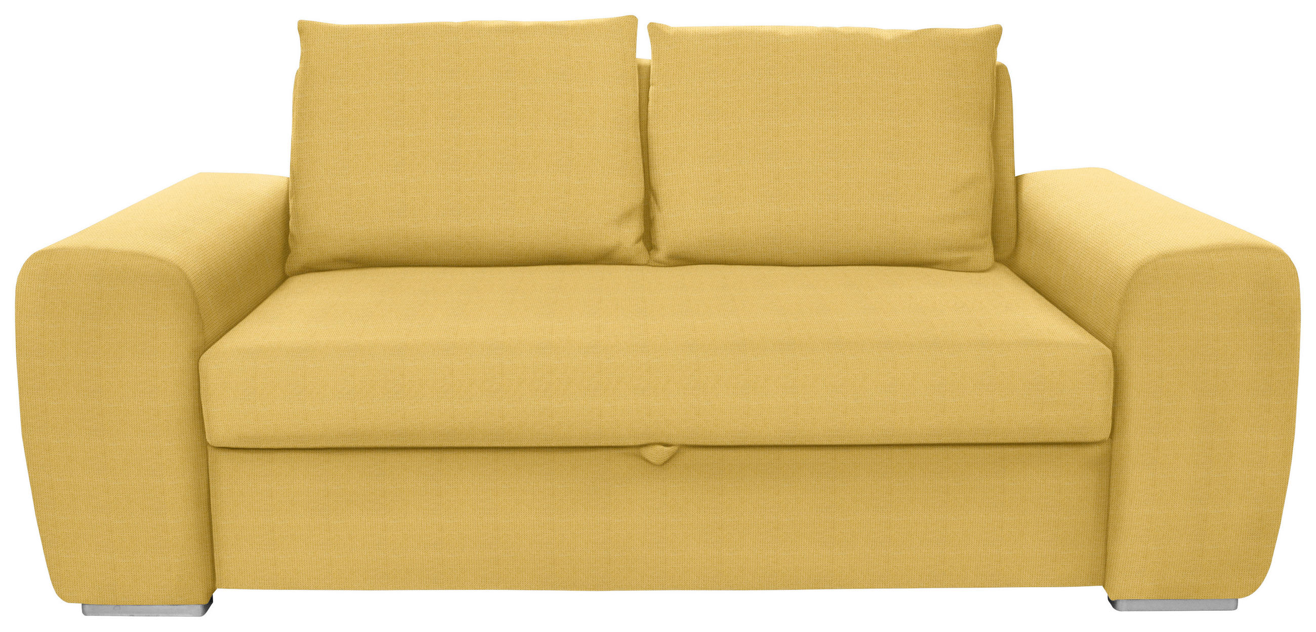 SCHLAFSOFA in Gelb  - Chromfarben/Gelb, Design, Holz/Textil (199/92/97cm) - Hom`in