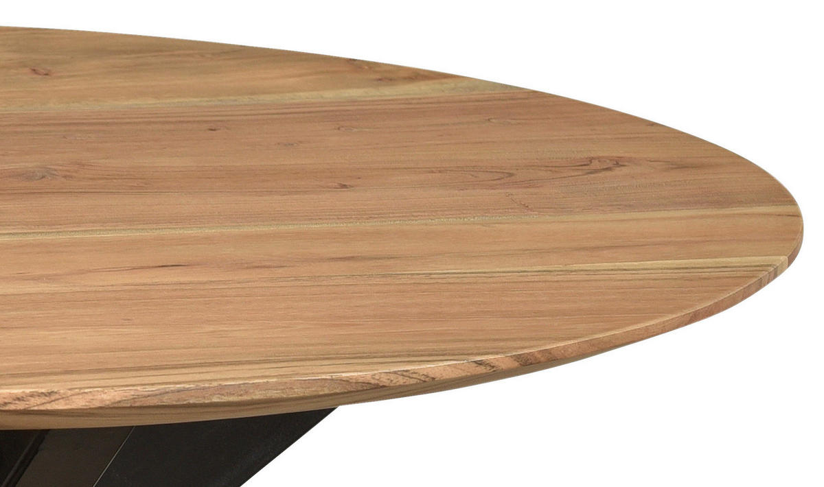 COUCHTISCH in Holz, Metall 80/80/40 cm  - Schwarz/Naturfarben, Basics, Holz/Metall (80/80/40cm)
