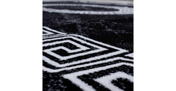 WEBTEPPICH 160/230 cm Plus Black Schwarz, Weiß  - Schwarz/Weiß, Design, Textil (160/230cm) - Novel