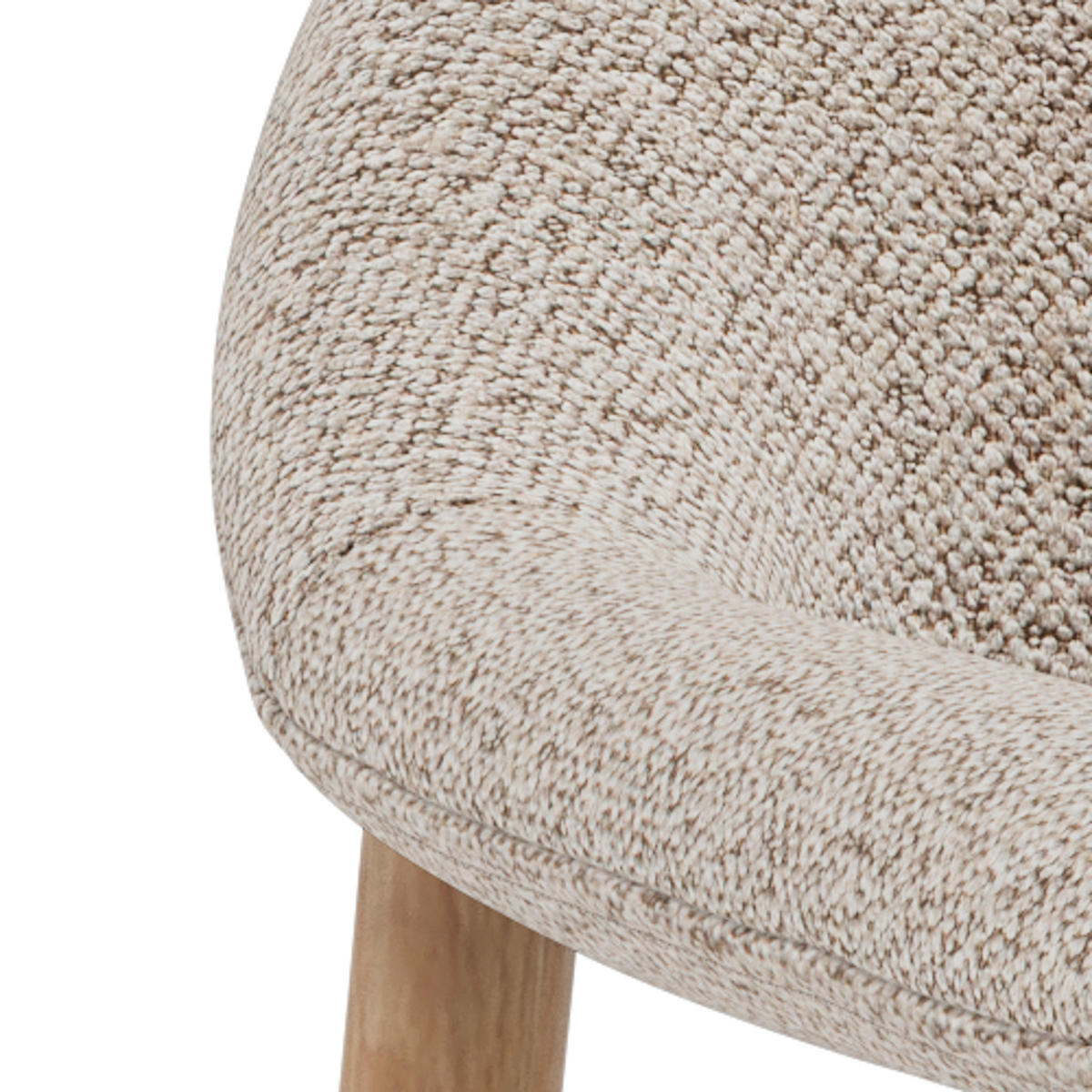 LOUNGEFÅTÖLJ beige  - beige/ekfärgad, Trend, trä/textil (71/77/71cm) - MID.YOU