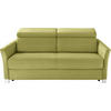 SCHLAFSOFA in Textil Grün  - Silberfarben/Grün, Konventionell, Holz/Textil (185/100/100cm) - Bali
