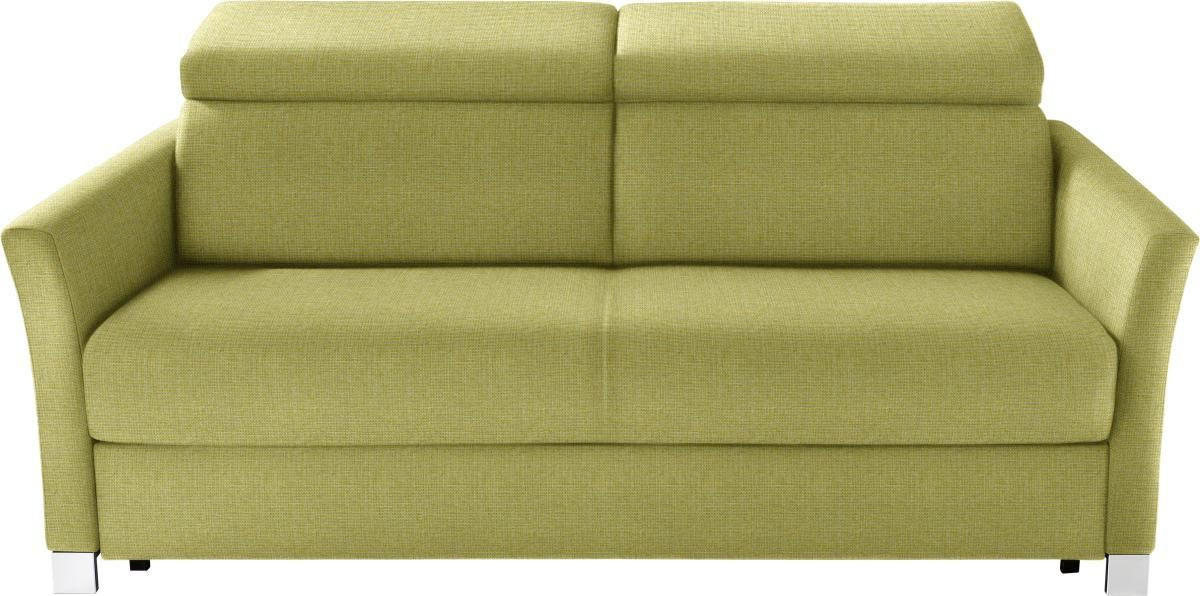 SCHLAFSOFA in Textil Grün  - Silberfarben/Grün, Konventionell, Holz/Textil (185/100/100cm) - Bali