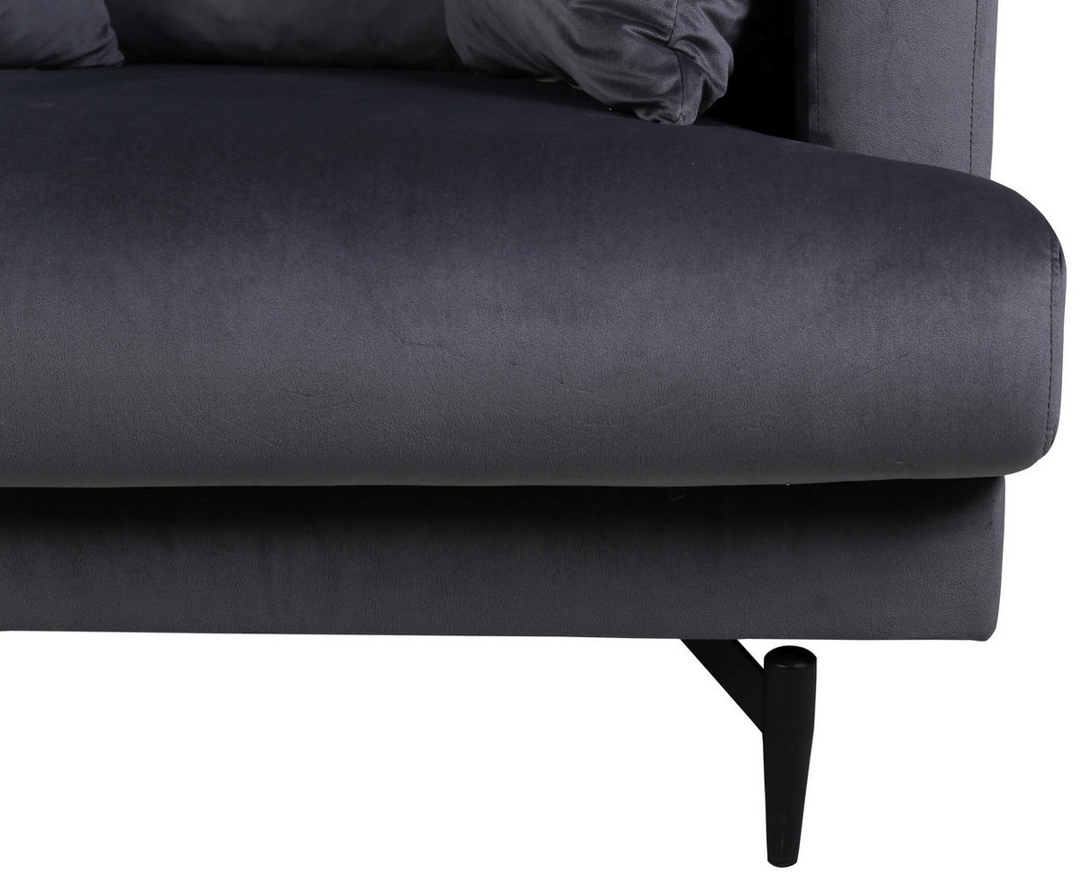 SESSEL in Dunkelgrau  - Dunkelgrau, Design, Textil/Metall (104/82/92cm) - Livetastic