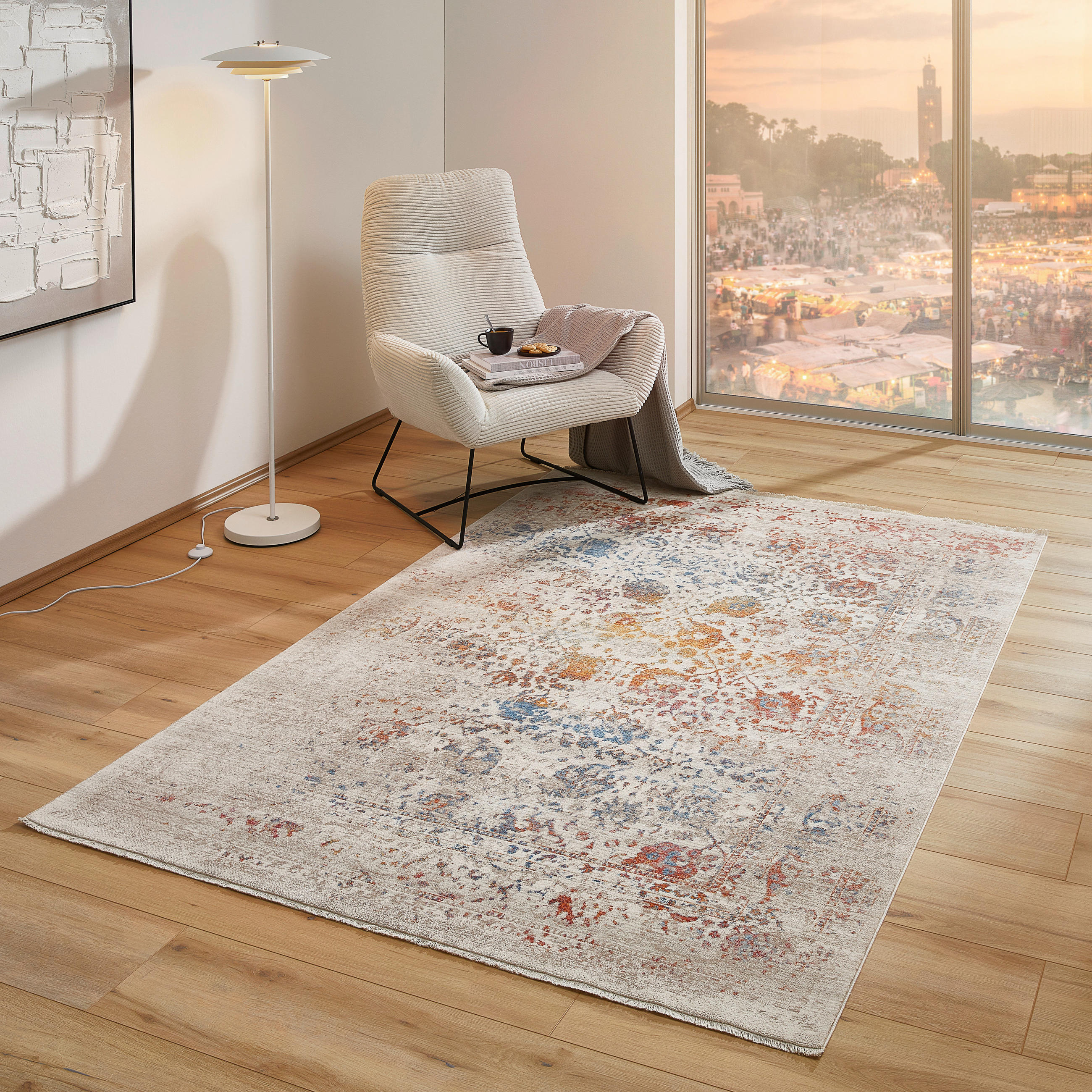 VINTAGE-TEPPICH 133/185 cm Creme  - Creme, LIFESTYLE, Textil (133/185cm) - Novel