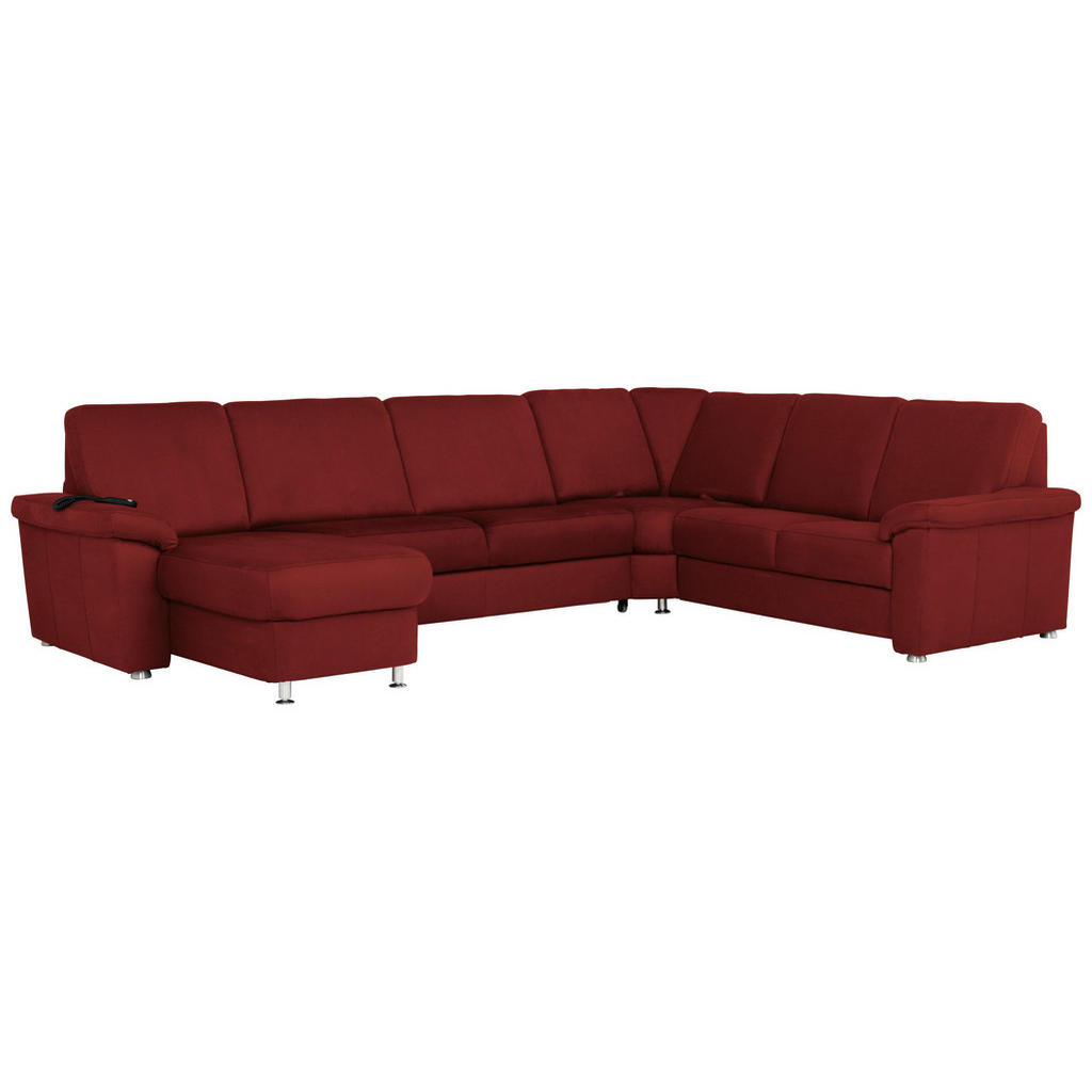 Thumbnail - Beldomo System Wohnlandschaft, Rot, Textil, 6-Sitzer, U-Form, 330x240 cm, Goldenes M, Typenauswahl, Bettkasten erhältlic...