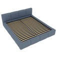 POLSTERBETT 180/200 cm,  in Blau, Lattenrost, Bettkasten,  - Blau/Schwarz, Design, Holz/Textil (180/200cm) - Xora