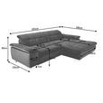 ECKSOFA in Webstoff Hellgrau  265/180 cm  - Hellgrau/Schwarz, Design, Textil/Metall (265/180cm) - Carryhome