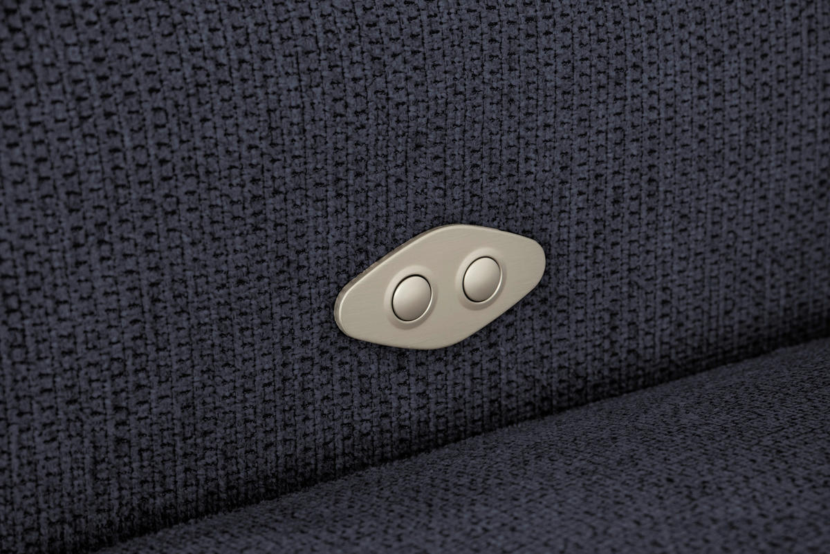 ECKSOFA in Struktur Blau  - Blau/Schwarz, Design, Kunststoff/Textil (205/284cm) - MID.YOU
