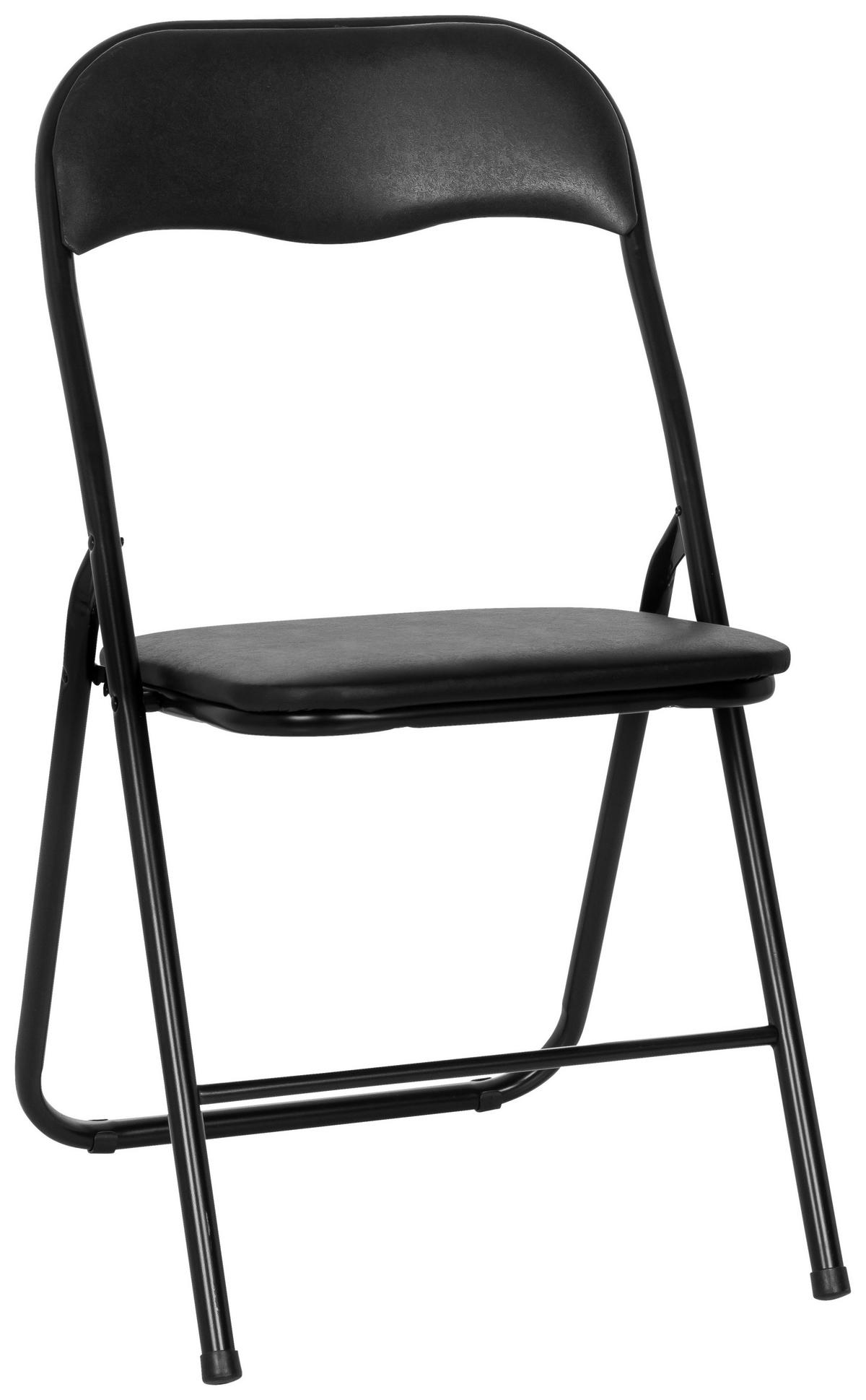 SKLÁDACÍ ŽIDLE, černá - černá, Moderní, kov (44/81/48cm) - MID.YOU