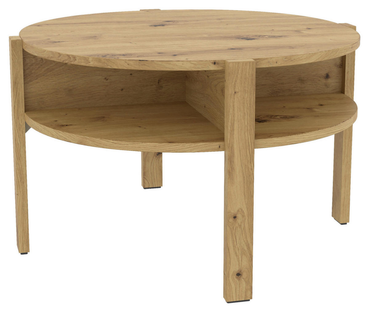 COUCHTISCH in Holzwerkstoff 74,4/74,4/45,5 cm  - Eichefarben/Eiche Artisan, ROMANTIK / LANDHAUS, Holzwerkstoff (74,4/74,4/45,5cm) - Ti'me