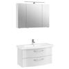 BADEZIMMER 3-teilig  in 98 cm  - Chromfarben/Weiß Hochglanz, KONVENTIONELL, Glas/Keramik (98cm) - Pelipal