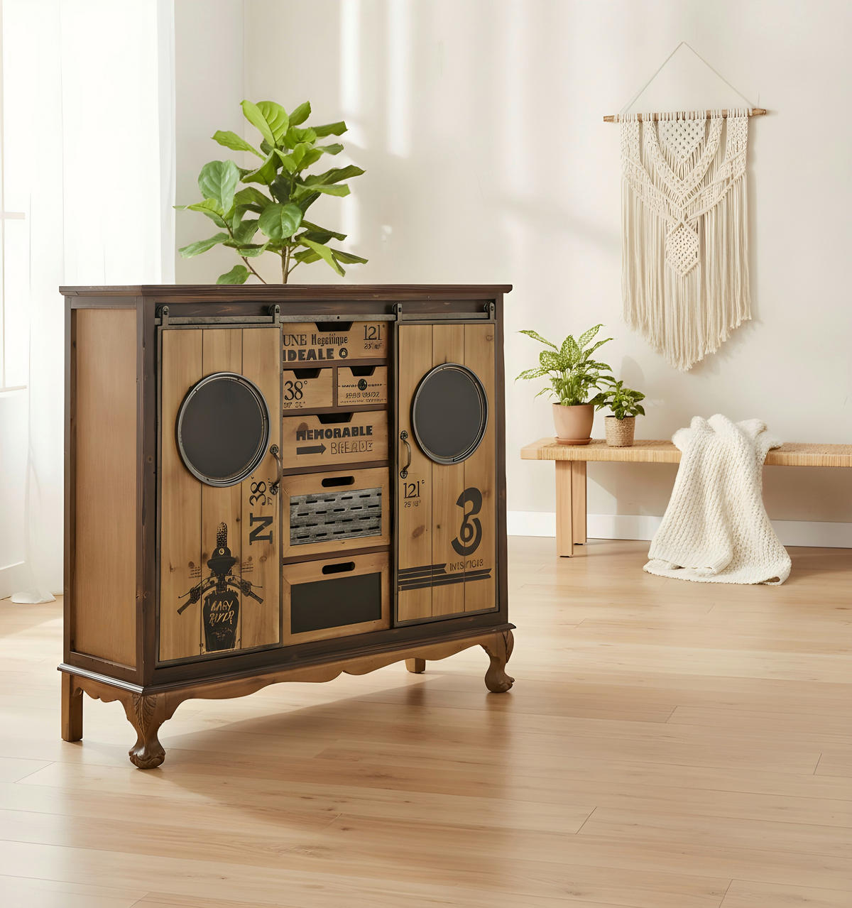 KOMMODE 110/100,5/35 cm Multicolor  - Goldfarben/Multicolor, Lifestyle, Holz/Holzwerkstoff (110/100,5/35cm) - Landscape