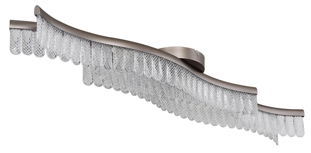 STROPNA LED-SVETILKA  JULIET /1560 lm/3200 K/230 V/ - barve grafita/prozorno, Design, kovina/umetna masa (108/18/13cm) - Globo
