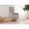 RELAXSESSEL in Textil Taupe  - Taupe/Eichefarben, KONVENTIONELL, Holz/Textil (71/110/82cm) - Sit & More