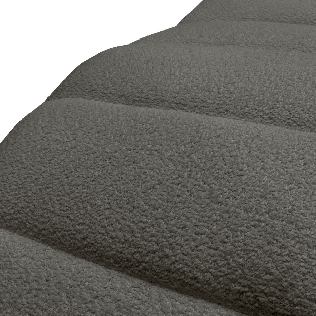 RELAXLIEGE SWING Bouclé Anthrazit  - Anthrazit/Silberfarben, Design, Textil/Metall (65/65-95/171cm) - Livetastic