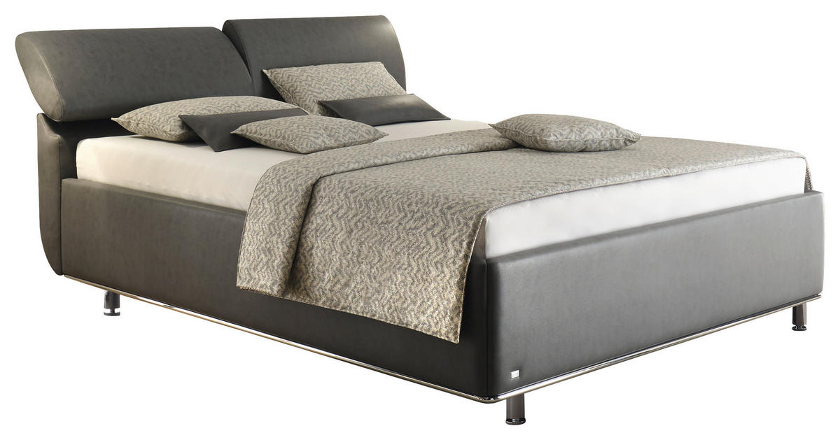 POLSTERBETT 160/200 cm  Dunkelgrau  - Dunkelgrau, Basics, Holzwerkstoff/Textil (160/200cm) - RUF Betten