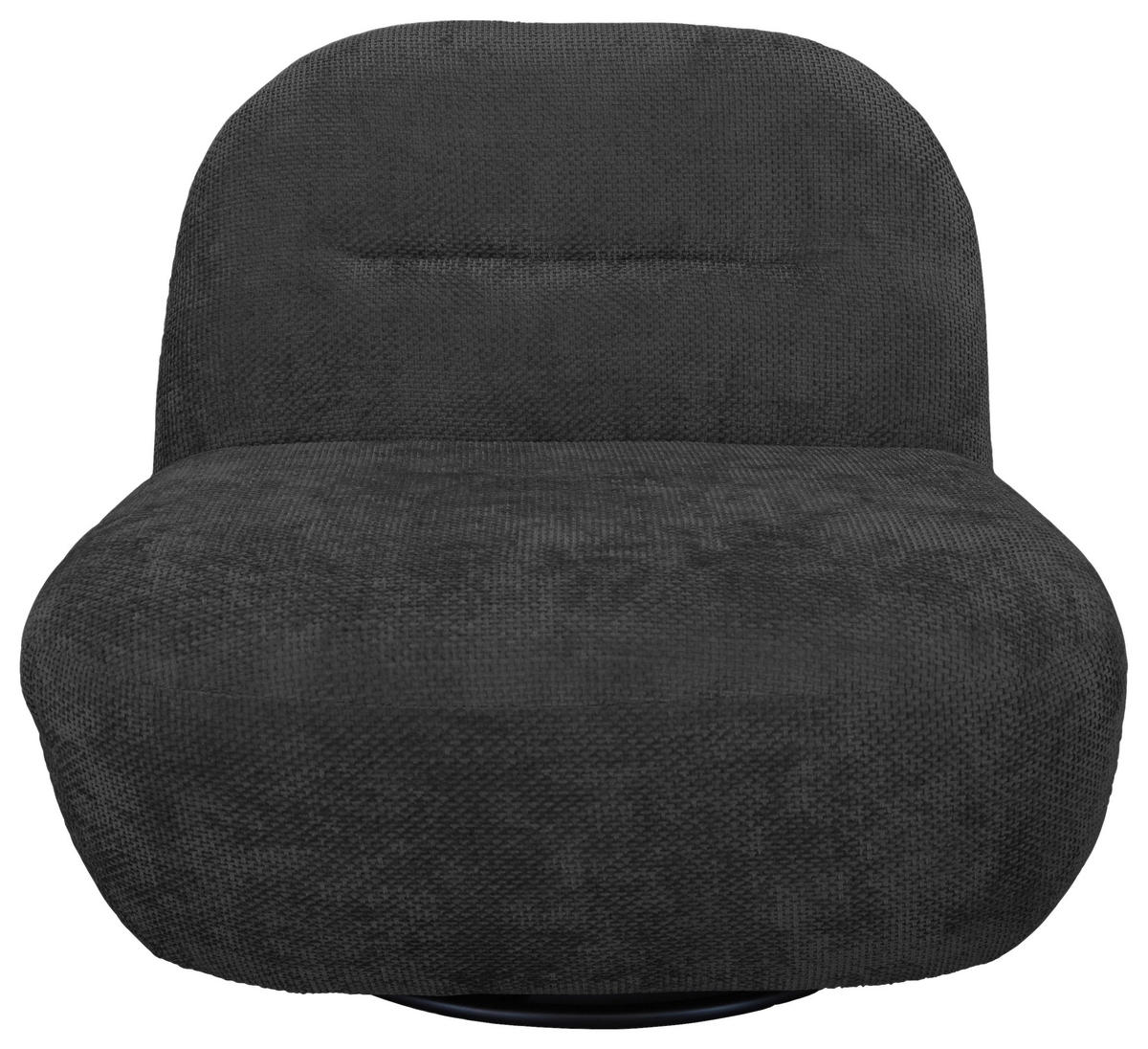 SESSEL in Struktur Dunkelgrau  - Dunkelgrau/Schwarz, Basics, Textil/Metall (85/74/85cm) - Livetastic