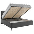 POLSTERBETT gepolstertes Kopfteil, Lattenrost Anthrazit 140/200 cm  - Anthrazit/Schwarz, MODERN, Holz/Textil (140/200cm) - Carryhome