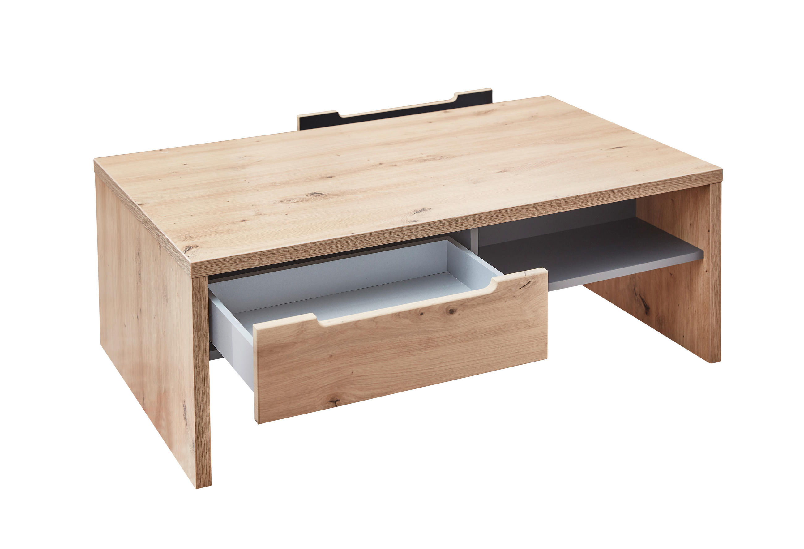 KLUB STOČIĆ 110/40/65 cm  grafitno siva, hrast artisan  - grafitno siva/hrast artisan, Moderno, pločasti materijal (110/40/65cm) - Modern Living