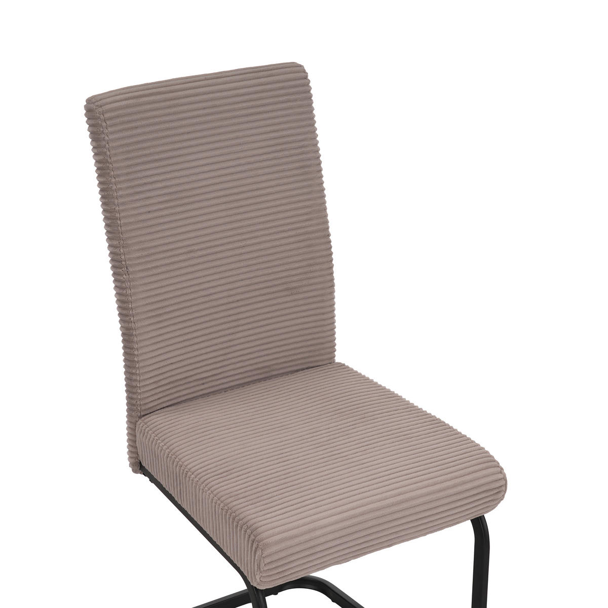 SCHWINGSTUHL   Mikrofaser  - Hellbraun/Schwarz, MODERN, Textil/Metall (46/100/61cm) - MID.YOU