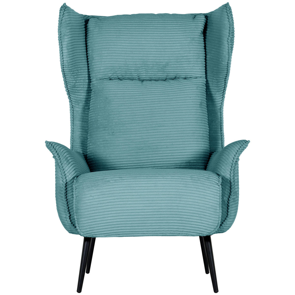 OHRENSESSEL Cord Türkis  - Türkis/Schwarz, Design, Textil/Metall (83/106/89cm) - Landscape