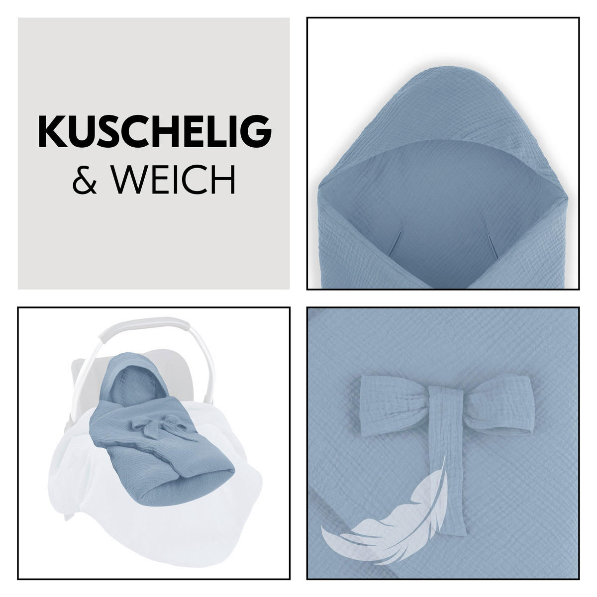 EINSCHLAGDECKE Snuggle so Cosy      - Hellblau, Basics, Textil (75/0,6/75cm) - Hauck