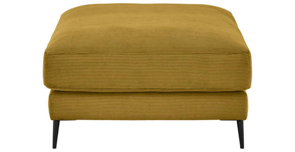 HOCKER Feincord Gelb, Grün  - Gelb/Schwarz, Design, Textil/Metall (90/43/90cm) - Dieter Knoll