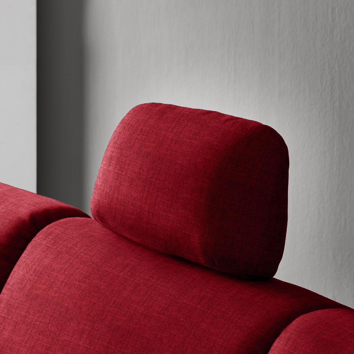 ECKSOFA in Chenille Rot  208/227 cm  - Rot/Alufarben, KONVENTIONELL, Textil/Metall (208/227cm) - Sedda