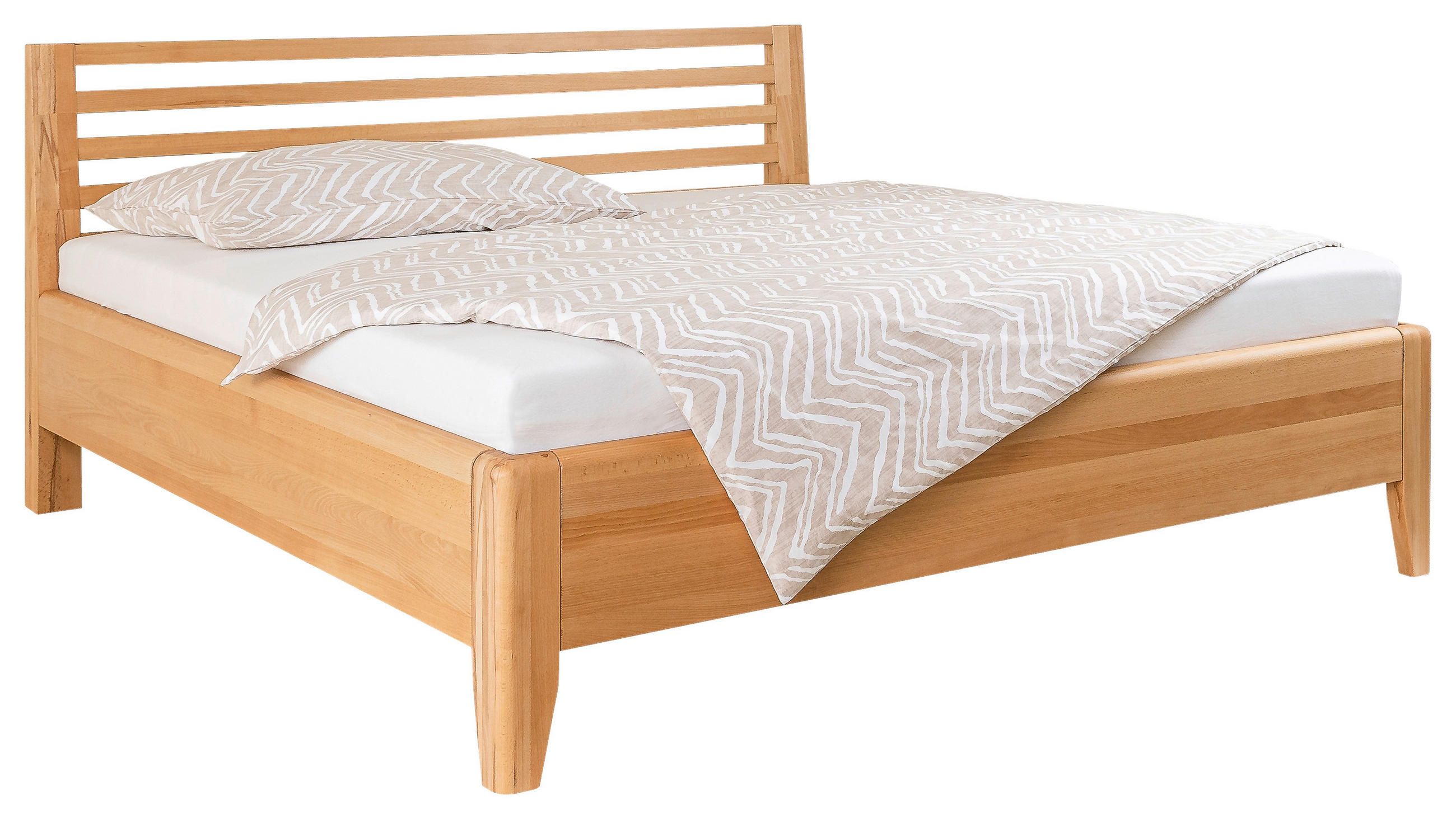 BETT 140/200 cm  in Naturfarben, Kernbuche  - Naturfarben/Kernbuche, MODERN, Holz (140/200cm) - MID.YOU