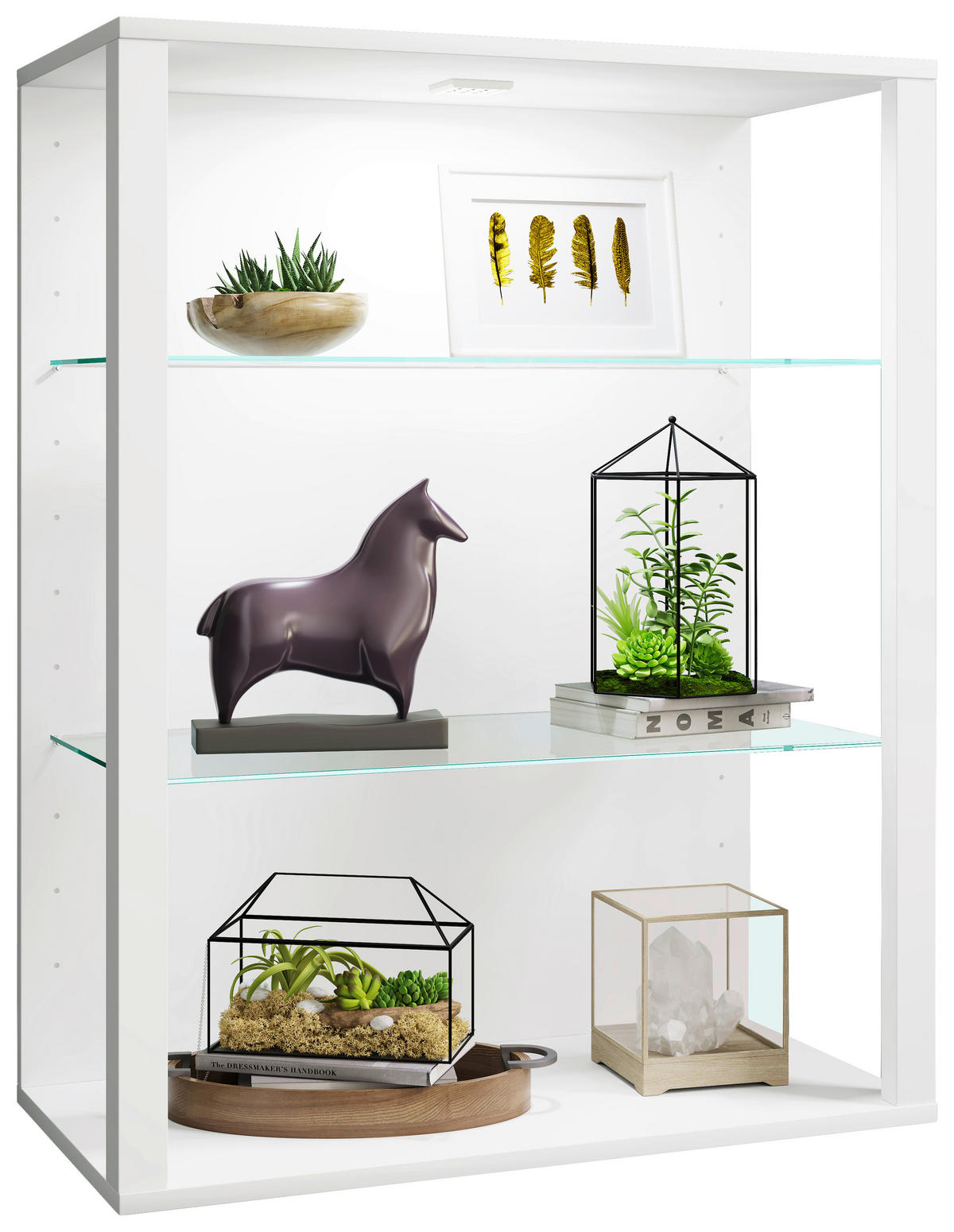 HÄNGEVITRINE Glasol in Weiß  - Weiß, Design, Glas/Holzwerkstoff (70/90/35cm) - MID.YOU
