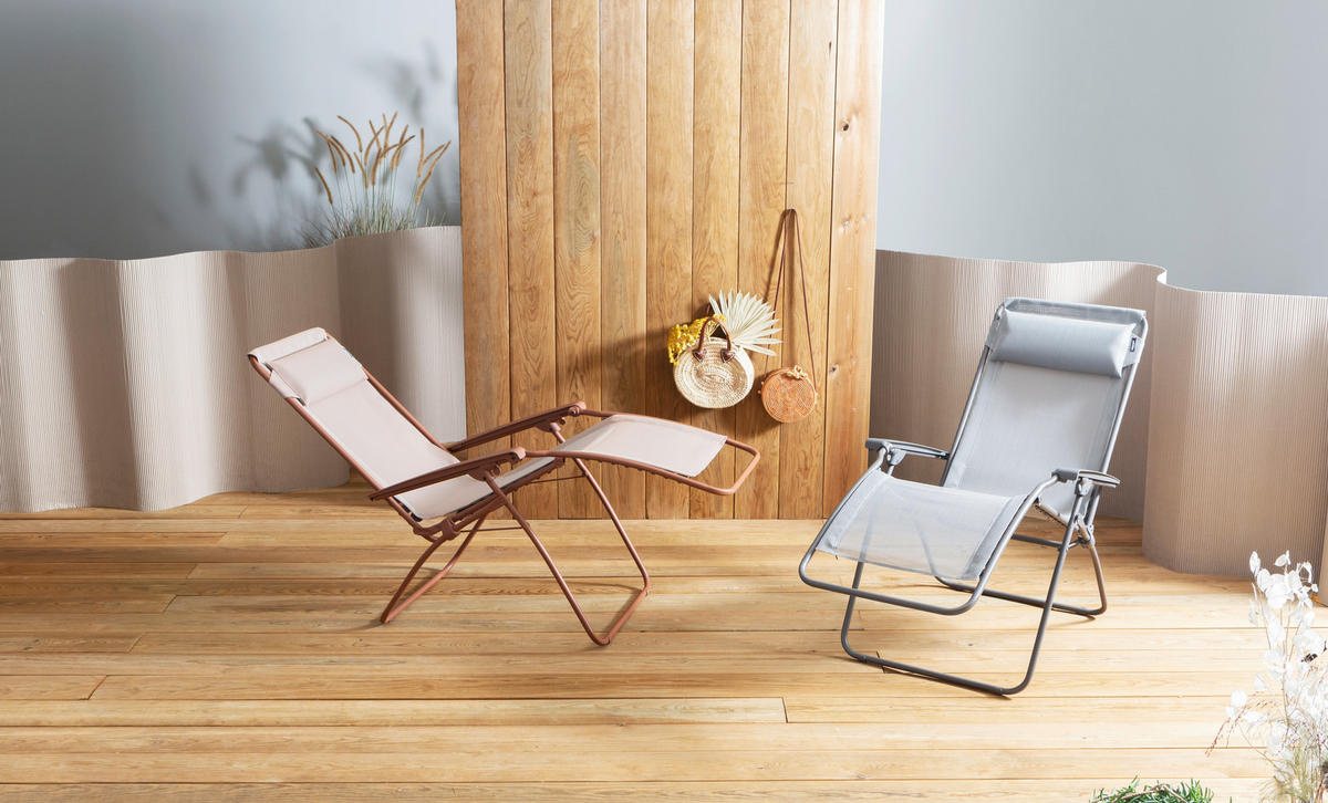 GARTEN-RELAXSESSEL Stahl  - Rot, Basics, Kunststoff/Textil (67/114/88cm) - Lafuma Mobilier