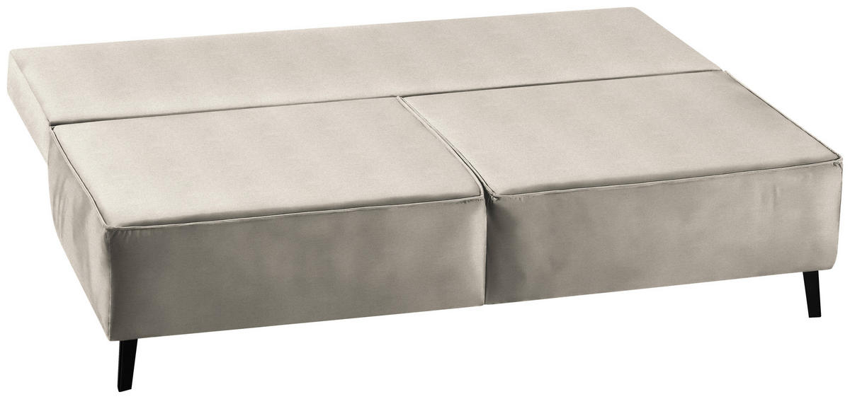 SCHLAFSOFA in Naturfarben  - Schwarz/Naturfarben, Konventionell, Textil/Metall (197/91/88cm) - Novel
