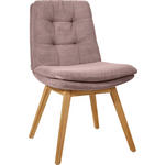 STUHL Cord Altrosa  - Eichefarben/Altrosa, Design, Holz/Textil (49/90/69cm) - Johann Jakob