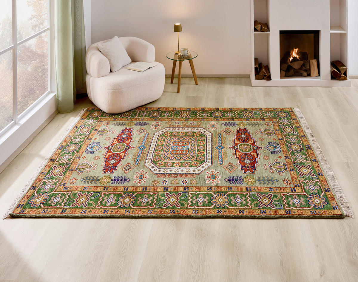 ORIENTTEPPICH 160/230 cm Schirwan Green Mintgrün  - Mintgrün, LIFESTYLE, Textil (160/230cm) - Cazaris
