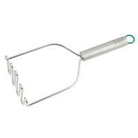 KARTOFFELSTAMPFER  - Silberfarben/Grün, Design, Metall (33cm) - Chefkoch+Fackelmann