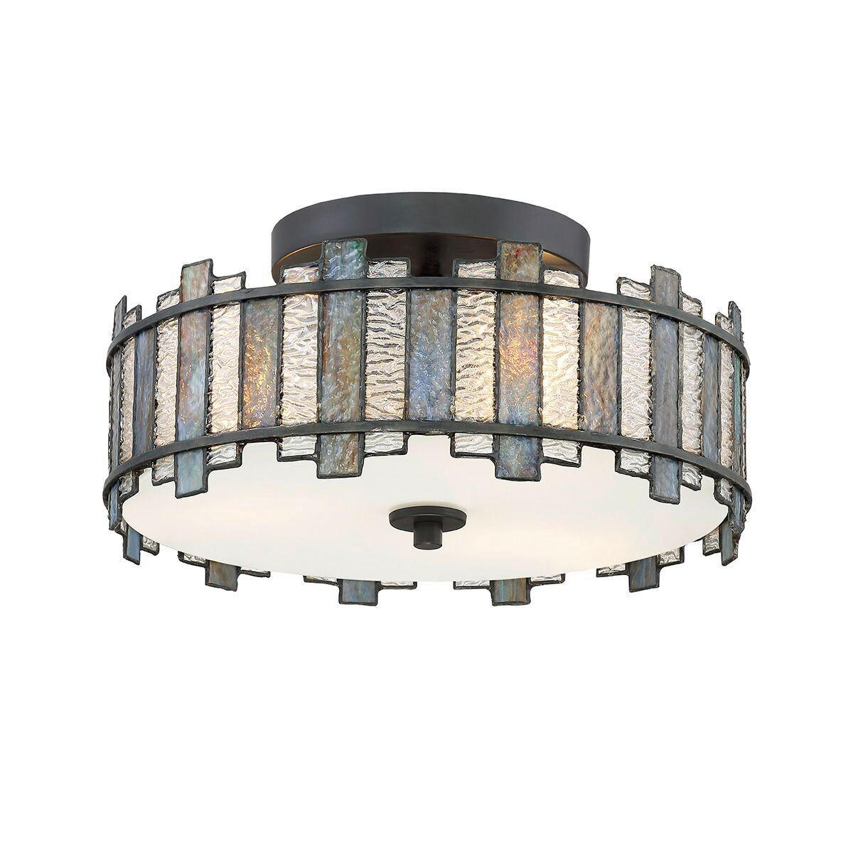 DECKENLEUCHTE Quoizel 16,5/35,6 cm  - Schwarz, Design, Glas/Metall (16,5/35,6cm) - Elstead Lighting